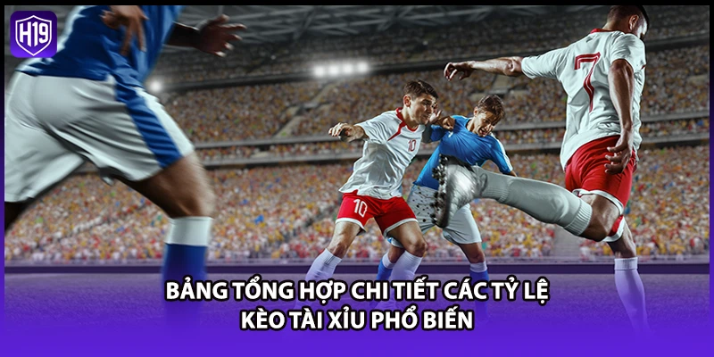 Bảng tổng hợp chi tiết các tỷ lệ kèo tài xỉu phổ biến